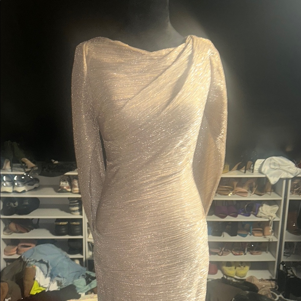 Elegant Gold Evening Dress